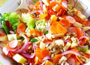 Ensalada de dátiles y manzana