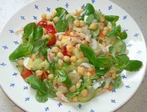 Ensalada de garbanzos con queso de Brugos