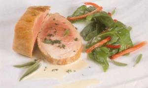 Solomillo de cerdo ibérico con queso idiazábal