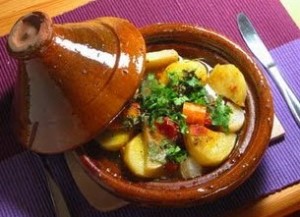 Tajiné de cordero y alcachofas
