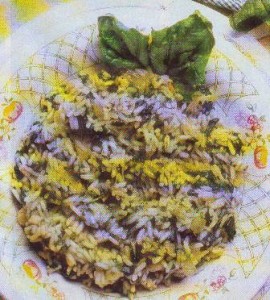 Arroz con espinacas
