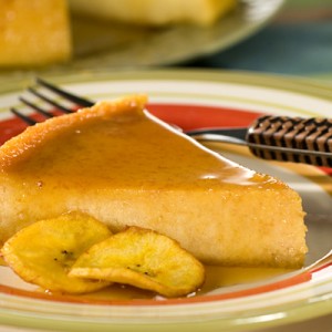 Flan de tapioca y plátano