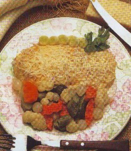 Tortilla de puerros con queso