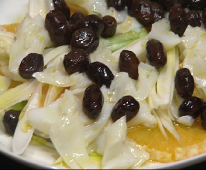 ensalada de naranja con bacalao