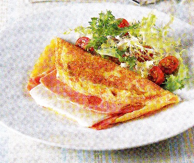 Tortilla de jamón y queso