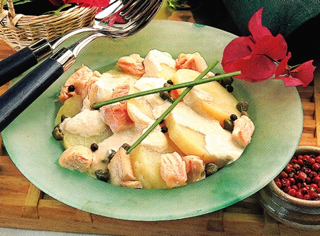 Ensalada de patata y salmón