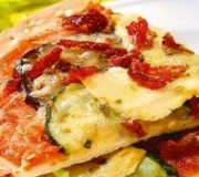 Pizza de tofu y verdura