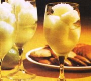 sorbete con champagne