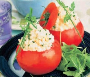 Tomates rellenos de arroz