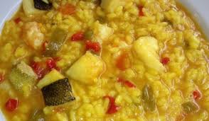 Arroz caldoso con bacalao