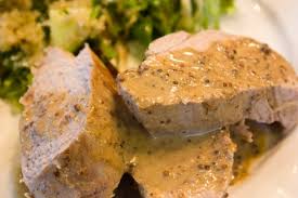 Lomo de cerdo con mostaza