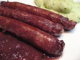 Salchichas al Vino tinto
