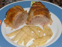 Solomillo de cerdo relleno en hojaldre