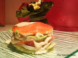 Timbal de patatas y salmón