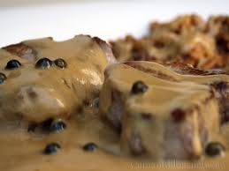 Solomillo a la pimienta verde