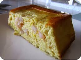 Pastel de langostinos y puerros