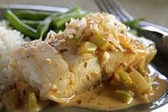 Filete de Mero en salsa de coco