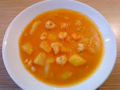 Gambas con Patatas Guisadas