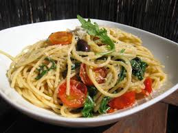 Spaguetti a los dos pestos