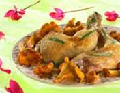 Pollo con níscalos al estragón