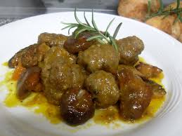 Albóndigas de buey con rovellons