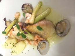 Mero con ajos tiernos