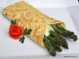 Crepes de espárragos trigueros