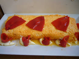 Pudin de pescada y pimientos del piquillo