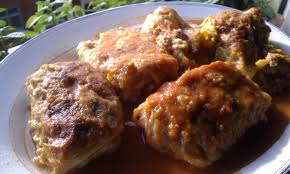 Repollo relleno de morcilla