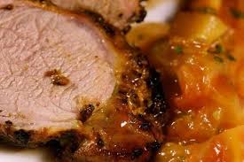 Solomillo con compota de cebolla y manzana