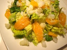 Ensalada tropical de bacalao