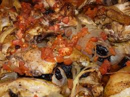 pescado con tomate y tahina al horno