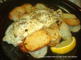 Toruno al huevo con hierbas y limón