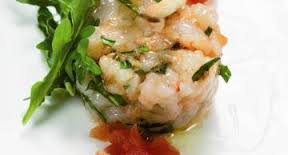Bavarois de gambas y cigalas