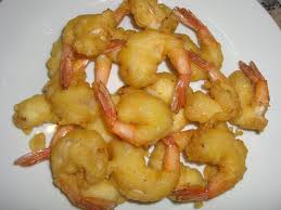 Gambas con gabardina