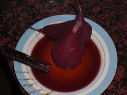 Peras al vino Moscatel