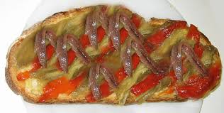 Escalibada con anchoas