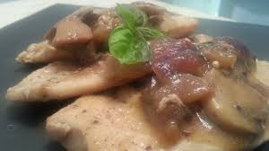 Pollo con salsa de berenjenas