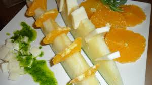 Barquitas con crema de melón