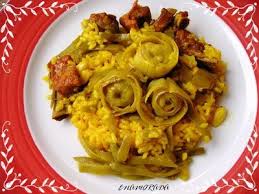 Arroz con alcachofas