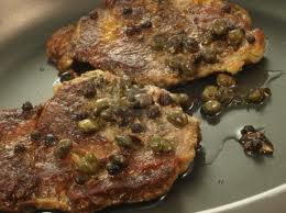 Chuletas de cerdo con alcaparras