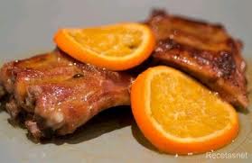 Costillitas de cerdo a la naranja