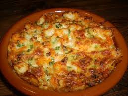 Cazuela de queso y mariscos