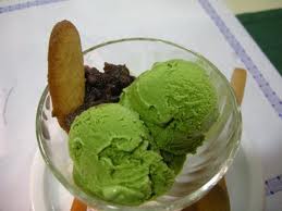 Helado de té verde