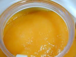 Puré de yogur con mango y plátano