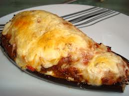Berenjenas rellenas de ternera picada