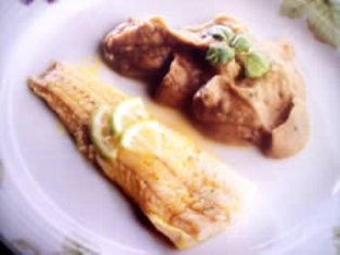 Lenguado con berenjenas