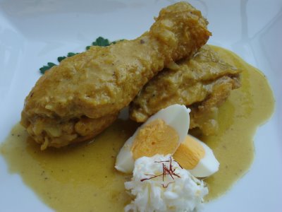 Pollo en pepitoria