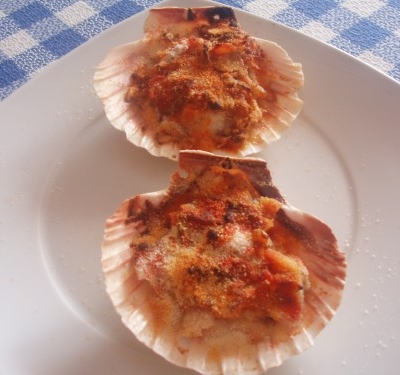 Vieiras a la gallega