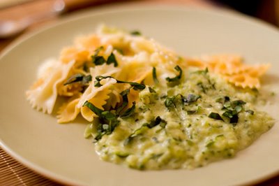 Calabacines con salsa de mostaza